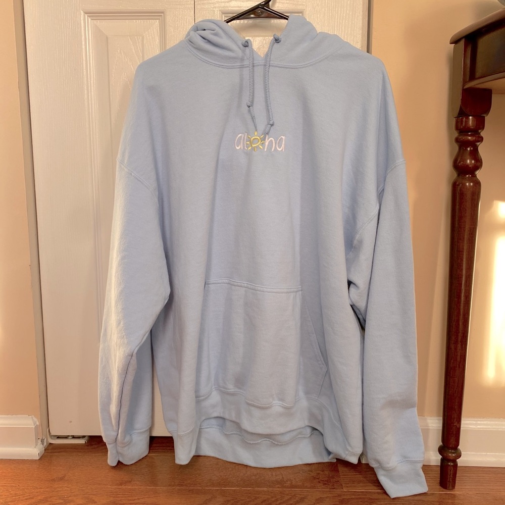 Aloha Light Blue Hoodie